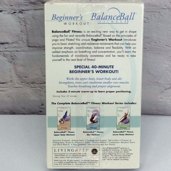 Balance Ball Fitness Beginners Workout by Suzanne Deason VHS Living Arts - Picture 3 of 4